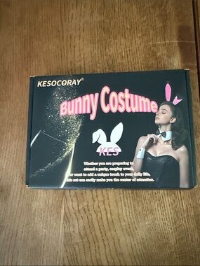 Kids or Adult  Bunny Costume Accessory Set - Black & Pink